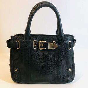 Charles David Black Purse with Gold Accents